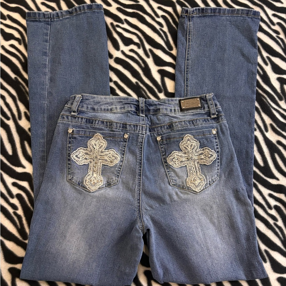 Earl jeans low rise slim bootcut jeans.